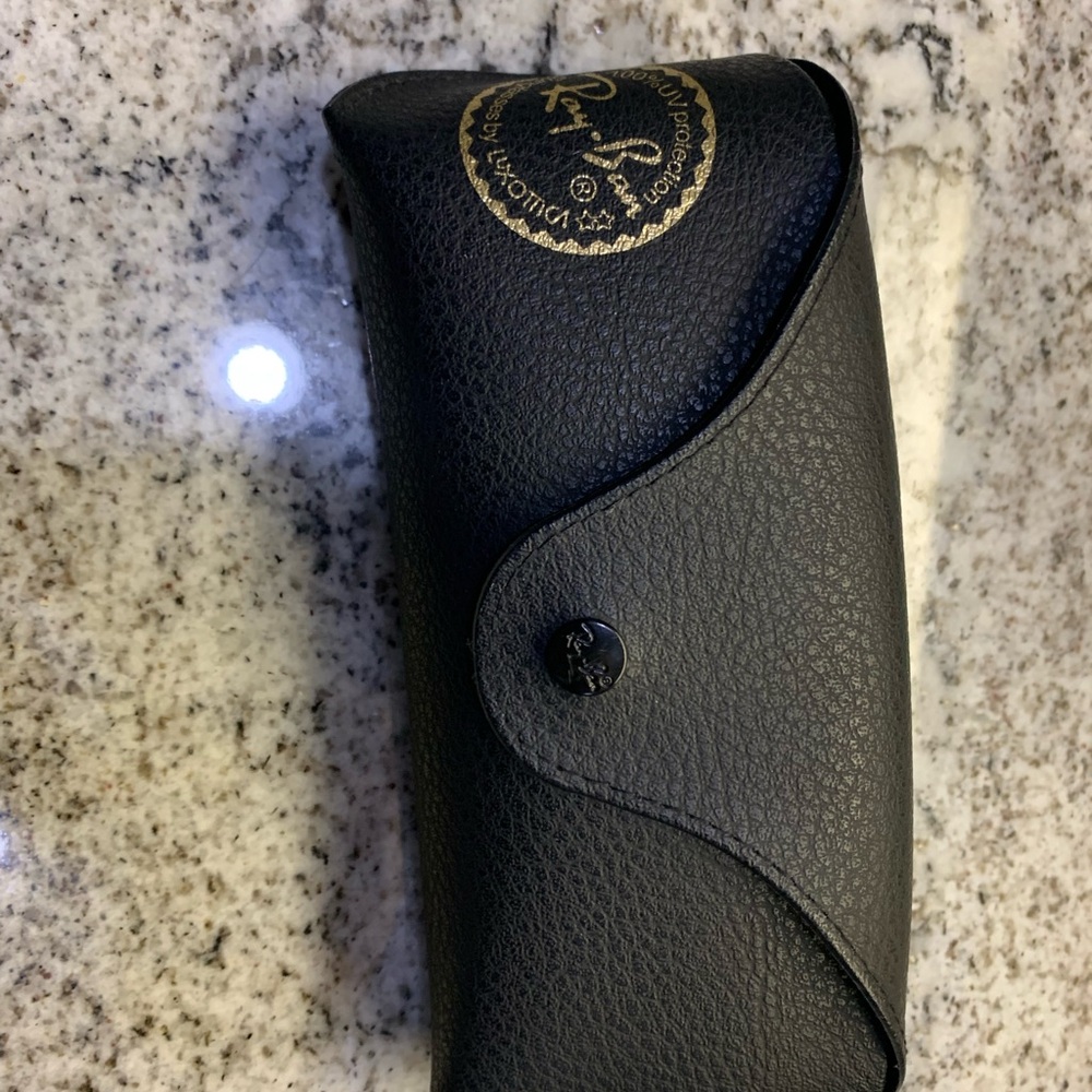 Ray-Ban Black Leather Glasses Case